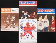 1954-1994 Gordie Howe Detroit Red Wings Signed Pictorial Magazine w/ Les Sports & more (Lot of 7)(JSA)