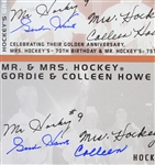 1959-2000's Gordie Howe Detroit Red Wings Signed Flyer w/ Houston Aeros and Hartford Whalers Memorabilia (Lot of 8)(JSA)