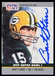 1990 Bart Starr Green Bay Packers Autographed Pro Set Trading Card #1 (JSA)