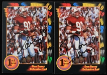 1991 Don Davey University of Wisconsin Autographed Wild Card Trading Cards (Lot of 2)(JSA)