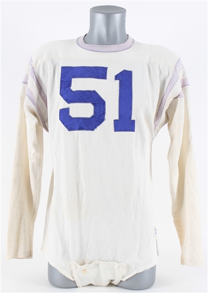 1960s Game Worn #51 Champion Durene Football Jersey w/ Crotch Strap