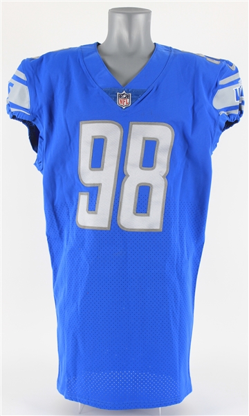 2017 Jeremiah Ledbetter Detroit Lions Home Jersey (MEARS LOA)