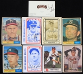 1950s-80s Mel Roach, Johnny Riddle, Lou Burdette, Warren Spahn & more Milwaukee Braves Signed Trading Cards (Lot of 65)(JSA)