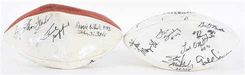1990's Multi Signed Football Collection - Lot of 3 w/ XX Signatures Including  & More (JSA)