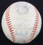 1963 Chicago Cubs Team Signed ONL Giles Baseball w/ 26 Signatures Including Ernie Banks, Lou Brock, Ron Santo, Billy Williams & More (JSA)