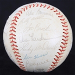 1963 Chicago Cubs Team Signed ONL Giles Baseball w/ 26 Signatures Including Ernie Banks, Lou Brock, Ron Santo, Billy Williams & More (JSA)