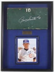 1970s Ron Santo Chicago Cubs 22" x 31" Framed Display w/ Signed Wrigley Field Bleacher Section and 8" x 10" Photo (MEARS LOA/JSA)