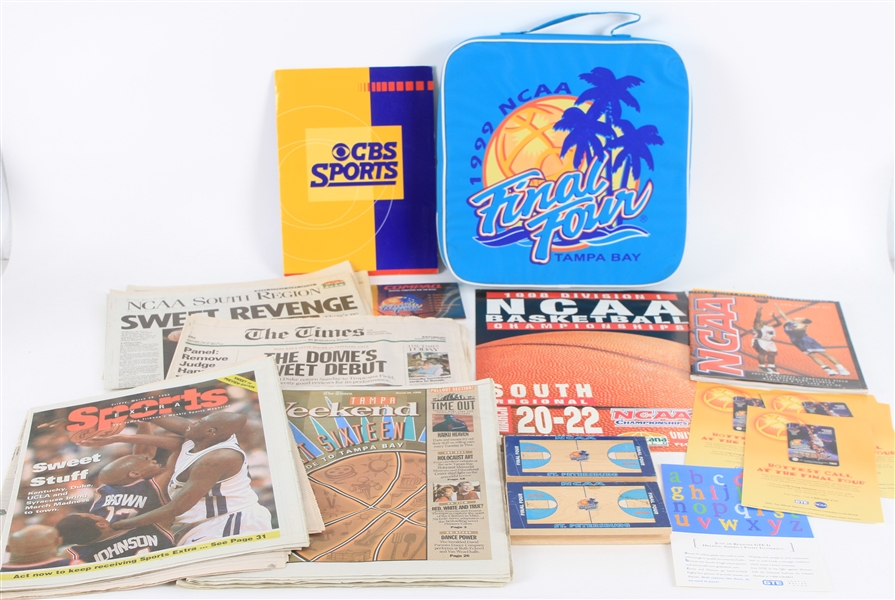 1998-1999 NCAA Final Four Memorabilia w/ NBA Rookie Cards Including Allen Iverson (Lot of 35+)