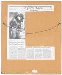 1985 Joe Pepitone New York Yankees 11 x 13 Framed Display w/ Signed Mugshot Photo & Rikers Island Prison Key (JSA)