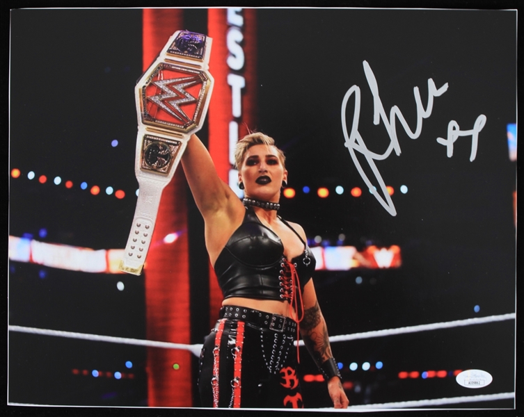 2018-23 Rhea Ripley WWE Champion Wrestler Signed 11" x 14" Photo (*JSA*)