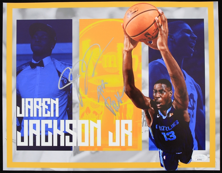 2018-23 Jaren Jackeson Jr. Memphis Grizzlies Signed 11" x 14" Photo (*JSA*)