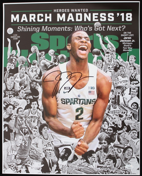 2018 Jaren Jackson Jr. Michigan State Spartans Signed 16" x 20" Sports Illustrated Cover Blow Up (*JSA*)