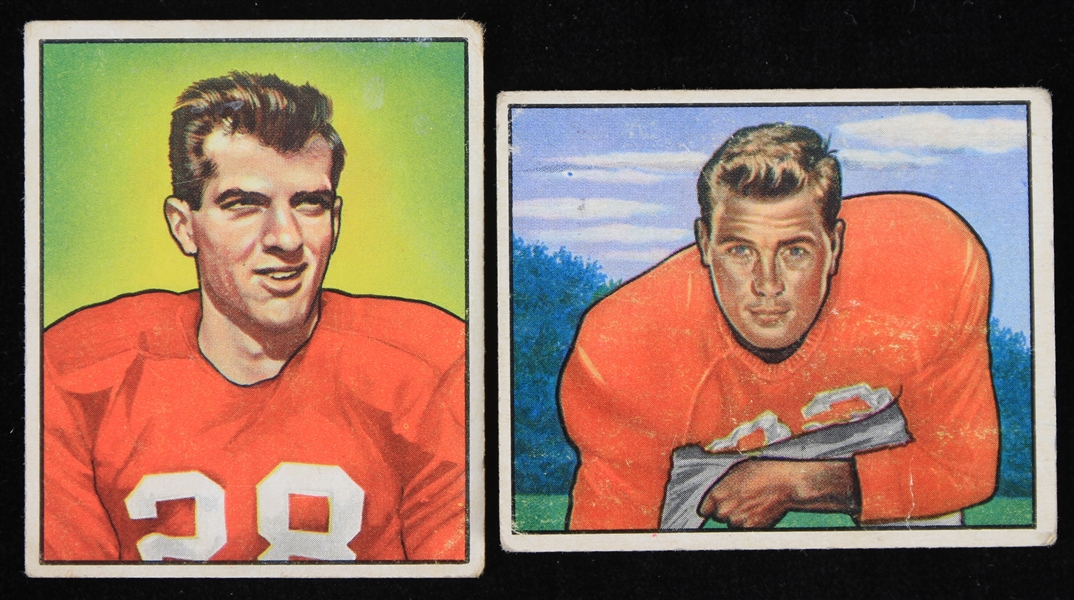 1950 Knox Ramsey San Francisco 49ers & Frank Tripucka Chicago Cardinals Bowman Football Cards (Lot of 2)