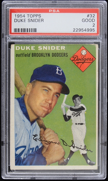 1954 Duke Snider Brooklyn Dodgers #32 Topps Baseball Card (PSA Good 2) 