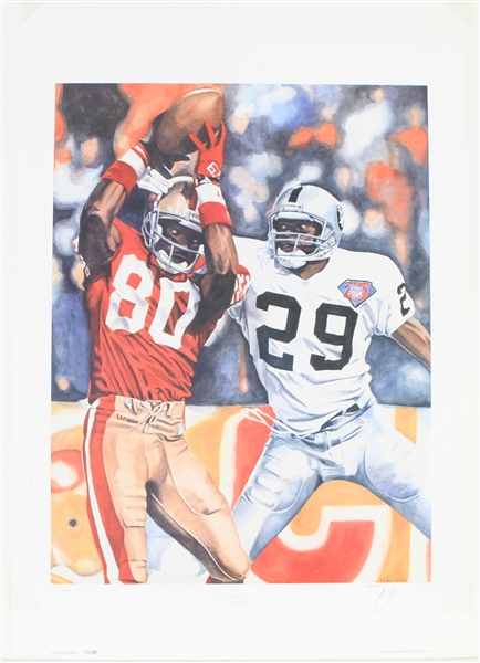 1994 Jerry Rice San Francisco 49ers Signed "Record Breaker" 18x24 Print 