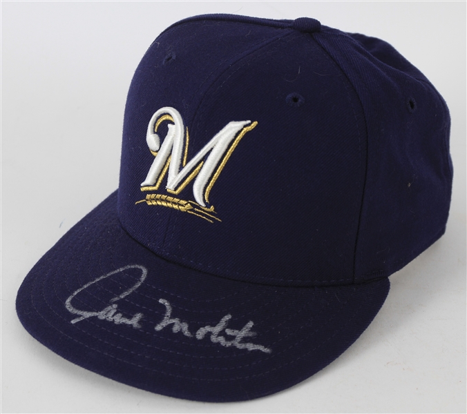 1998-2000 Paul Molitor Milwaukee Brewers Signed Cap (JSA)