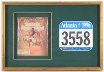1996 Michael Johnson Olympic Gold Medalist Sprinter Signed 19" x 27" Framed Display (JSA)