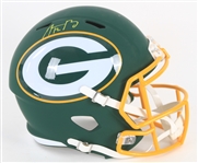 2019 Aaron Rodgers Green Bay Packers Signed Full Size Display Helmet (*Fanatics*)