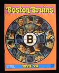 1973-74 Boston Bruins Team Yearbook w/ Full Color Wall Poster