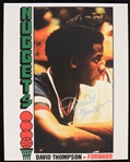 1976-1982 David Thompson Denver Nuggets Autographed 11x14 Colored Photo (JSA)