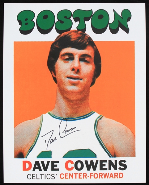 1970-1980 Dave Cowens Boston Celtics Autographed 11x14 Colored Photo (JSA)