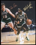 1978-1980 Nate "Tiny" Archibald and Dave Cowens Boston Celtics Autographed 11x14 Colored Photo (JSA)