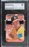 1987 Mark McGwire Oakland Athletics Donruss #46 Trading Card Graded Mint 96 (SG Slabbed)