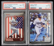 1997-2020 Rusty Greer Texas Rangers and Gavin Lux Los Angeles Dodgers Graded Trading Cards (PSA Slabbed) (Lot of 2)