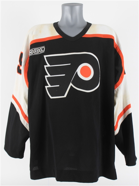 2000 Keith Primeau Philadelphia Flyers Center Ice Jersey Signed by Bernie Parent, Dave Schultz & One More (JSA)