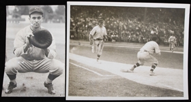 1930s Chicago Cubs 4x6 and 7x9 Black and White Baseball Photos (Lot of 2)