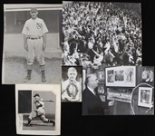 1930s-1960s 3x4 to 8x10 Black and White Baseball Photos (Lot of 8)