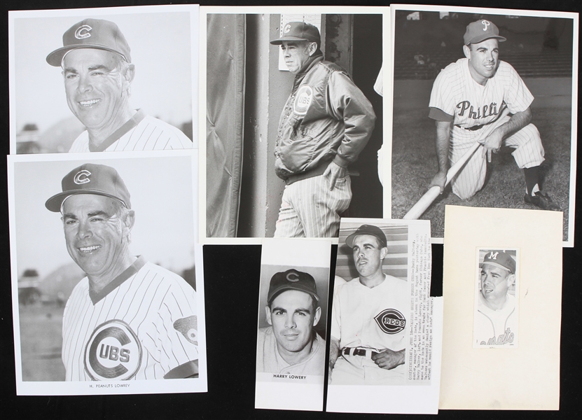 1948-1980s Harry Lowery Chicago Cubs 8x10 Black and White Photos (Lot of 15)