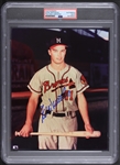 1952-1966 Eddie Mathews (d.2001) Boston Milwaukee Atlanta Braves Autographed 8x10 Color Photo (PSA Slabbed)