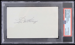 1960s Len Matarazzo Philadelphia Phillies Signed Index Card (PSA Slabbed Authentic)