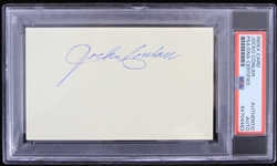 1980s Jocko Conlan Hall of Fame Umpire Signed Index Card (PSA Slabbed Authentic)