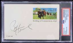 1986 Paul Hornung Green Bay Packers Signed Postcard (PSA Slabbed Authentic)