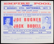 1971 Joe Bugner vs. Jack Bodell at Wembly Flyer with Ticket Prices 