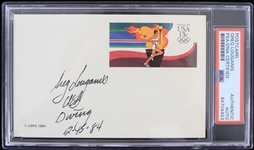 1984 Greg Louganis Olympic Gold Medalist Diver Signed Postcard (PSA Slabbed Authentic)