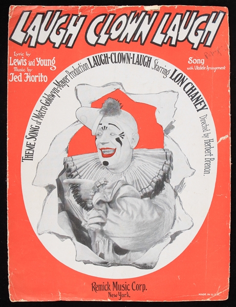 1928 Laugh Clown Laugh Music Book