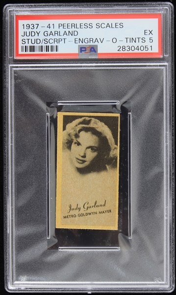 1937 Judy Garland Engrav-o-Tints Protraits of Movie Stars (PSA Slabbed)