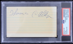 1960s Thomas C. Allen African American Aviation Pioneer Signed Index Card (PSA Slabbed Authentic)