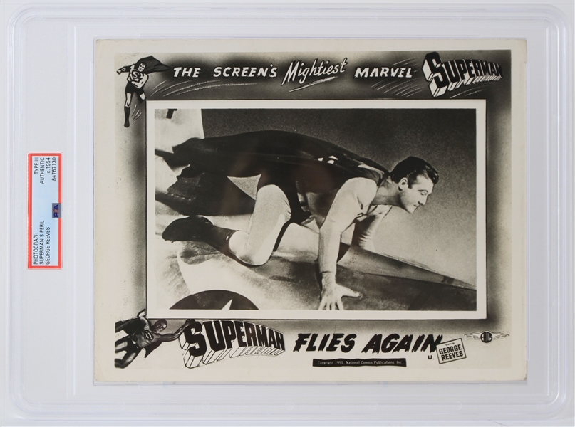 1951 George Reeves Superman Flies Again 8" x 10" National Comics Publications Photo (PSA Slabbed Type 3)