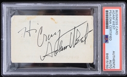 1966-1968 Adam West Batman Signed Business Card (PSA/DNA Slabbed)