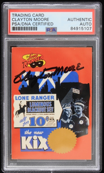 1997 Clayton Moore The Lone Ranger Signed Trading Card (PSA/DNA Slabbed)