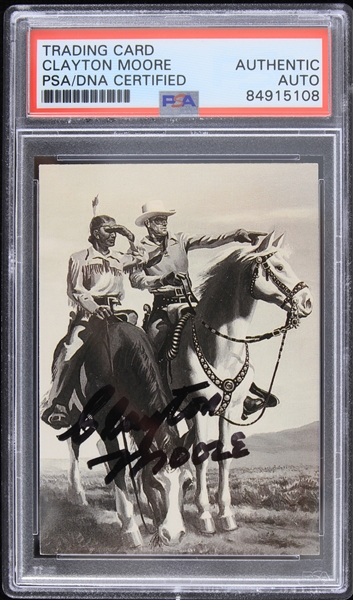 1997 Clayton Moore The Lone Ranger Signed Trading Card (PSA/DNA Slabbed)