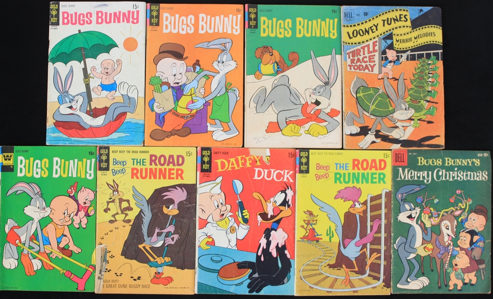 1950s-70s Bugs Bunny Looney Tunes Road Runner Daffy Duck Comic Book Collection - Lot of 9