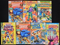 1960s-90s Marvel Comic Book Collection - Lot of 7 w/ Marvel Super Heroes, Captain America, The Avengers, Fantastic Four & More