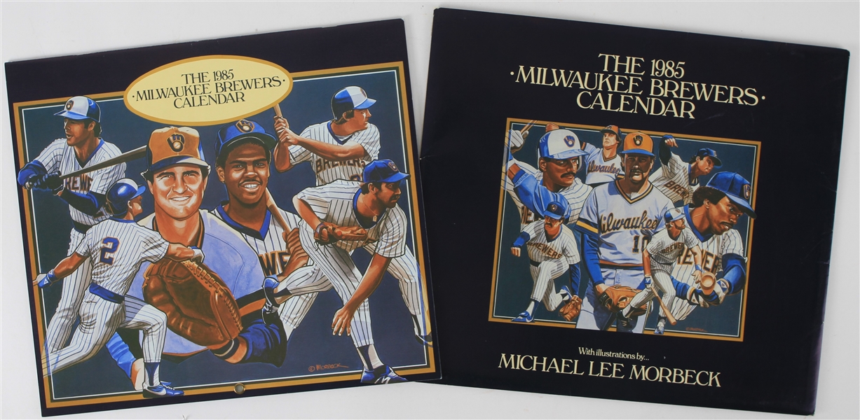 1985 Milwaukee Brewers Lane Graphics Collection Calender 