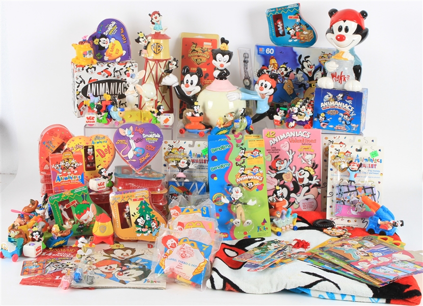 1990s Warner Brothers Animaniacs Collectibles Toys Happy Meal Toys and More (Lot of 50+)