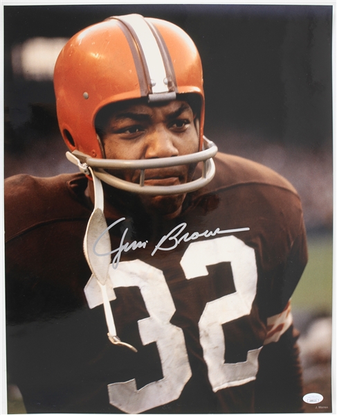 2010s Jim Brown Cleveland Browns Signed 16" x 20" Photo (*JSA*)
